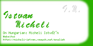 istvan micheli business card